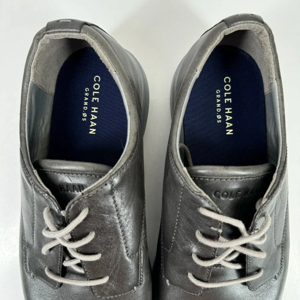 Cole Haan Grand Plus Essex Men's US 12M Magnet Grey Leather Wedge Oxford C28730